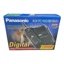 Vintage 90’s Panasonic KX-TC1503B Black 900MHz Cordless Answering Phone System