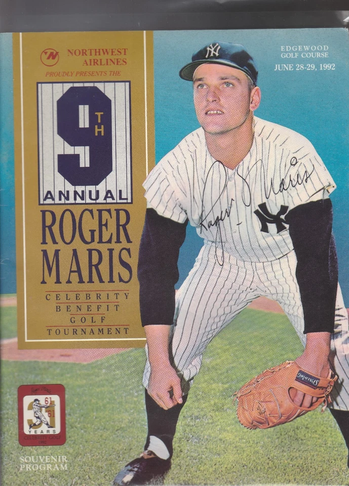 1992 9th Annual Roger Maris Celebrity Golf Program  Magazine - Image 1 of 1