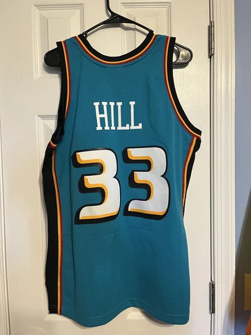 Grant Hill Detroit Pistons Mitchell & Ness 1998-99 Teal Throwback Swingman Cover
