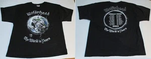 Motorhead The World Is Yours 2011 Concert Tour T Shirt 2XL Hanes Rock Metal - Picture 1 of 11