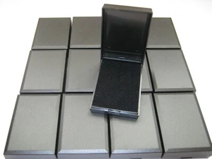 WHOLESALE 20 x BLACK HINGED GIFT BOXES PENDANT NECKLACE, EARRINGS JEWELLERY - Picture 1 of 5