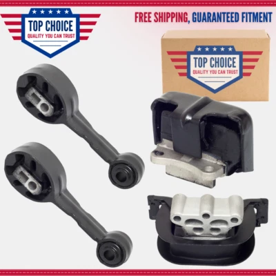 Engine Motor & Trans Mount Set 4 PC Fits Saturn 92-02 1.9L SC,SL,SW Series - Image 1 of 4