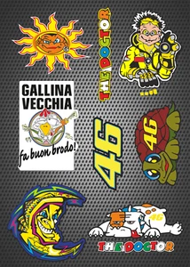 VALENTINO ROSSI x 9 Decals The Doctor VR 46 Rossi Yamaha - Picture 1 of 1