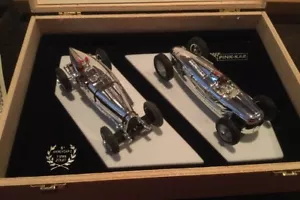 Pink-Kar Chrome Bugatti 59&Auto Union Type C Slot Car 1:32 NIB From Spain - Picture 1 of 5