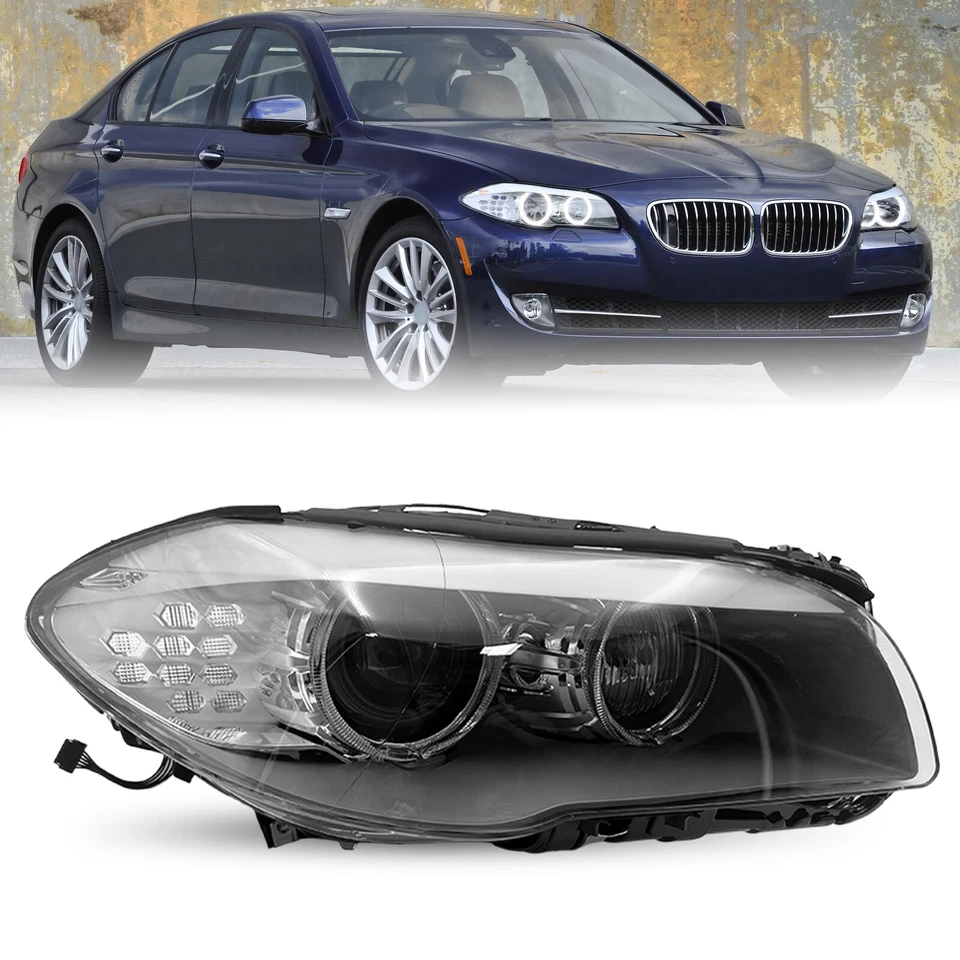 【With AFS】 For 2009-2013 BMW 528i 530i 535i 550i xDrive Headlight Passenger Side Foto 1 de 4