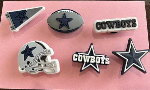 NFL Croc Shoe Charms Lot 6 Cowboys Cover