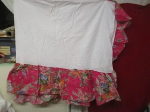 Vintage Ralph Lauren Queen Sized Bedskirt fushia pink South Hampton Beach House - Picture 1 of 6