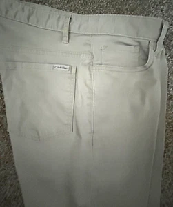 Calvin Klein Men's Slim-Fit Straight Belt Loops Pants, Khaki, Size 30Wx31L EUC - Picture 1 of 8