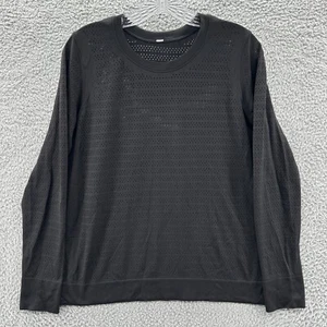 Lululemon Top Damen 10 schwarz belüftet Running Breeze von Langarm Squad Top - Bild 1 von 10