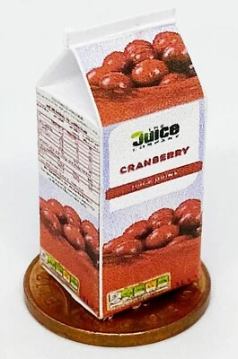 Maison De Poupées Jus De Canneberge Grand Vide Carton Fait Main Miniature Tumdee - Photo 1/4