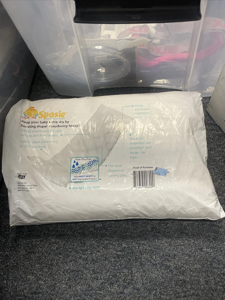 Sposie Count 30 Booster Pads for Overnight Diaper Leak Protection Size 4-6 X368