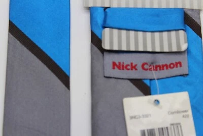 158) NUEVA CORBATA HOMBRE NICK CANNON 100% SEDA HECHA EN CHINA Foto 1 de 3