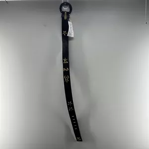 Vintage Lorbeer Gürtel Damen Schwarz Leder 42 Made in Italy 123 - Bild 1 von 7