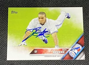 Ben Revere Toronto Blue Jays Signed Auto 2016 Topps Card #349 ~ COA - Picture 1 of 3