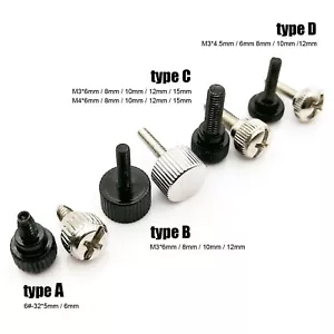 5pcs PC Computer Case Cover Phillips Hand Tighten Thumb Screw Thumbscrew Bolt - Picture 1 of 10