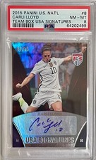 2015 Panini USA National Team Box Autographed Carli Lloyd #01/99 USWNT PSA 8 