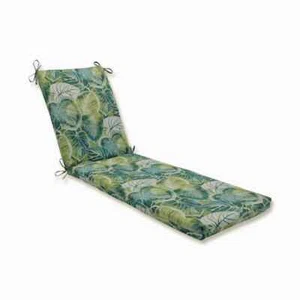 Floral 23 x 30 Outdoor Chaise Lounge Cushion in Green/Ivory Key Cove - Picture 1 of 4