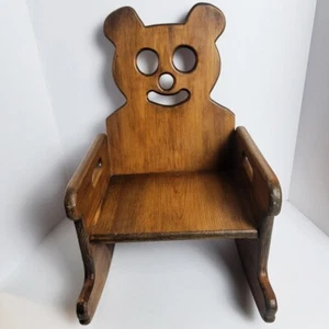 Child’s Little Bear Rocking Chair 20” Tall Solid Wood - Picture 1 of 6