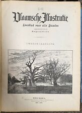 1887 1888 De Vlaamsche Illustratie Heft 1-52 Illustrierte Zeitschrift Antik Buch
