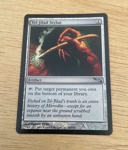 MTG Magic The Gathering Card Tel-Jilad Stylus Artefact Foil Darrell Riche #260 - Foto 1 di 2