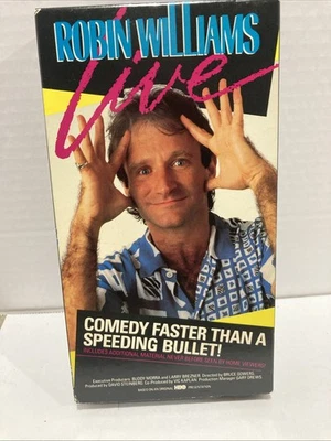 Robin Williams Live Comedy Faster Than A Speeding Bullet VHS TAPE MOVIE HBO - Image 1 of 4