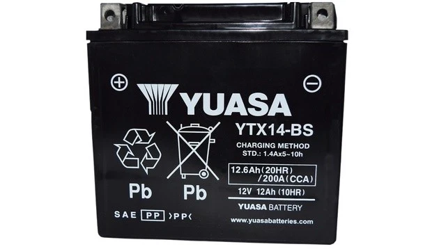 Yuasa Maintenance Free Battery YTX14-BS #YUAM3RH4STWN for Honda/Suzuki/Yamaha Foto 1 de 1