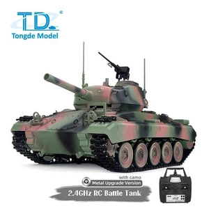 Tongde M24 Chaffee 1/16 RC Tank Infrared Combat Sys Metal Upgraded Wheel 320° - Picture 1 of 12