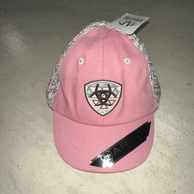 ARIAT 婴儿帽 婴儿 弹性弹力 适合 粉色 阿兹特克 西女牛仔 女孩 — 第 1/4 张图片