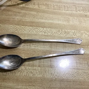 2 Antique Ice Tea SP Spoons - Picture 1 of 3