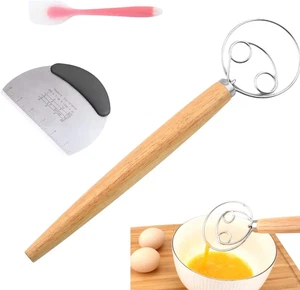 Fruste Danesi Professionali per Impasti, Set Da 3 Pezzi - Tagliapasta Graduato,U - Foto 1 di 12