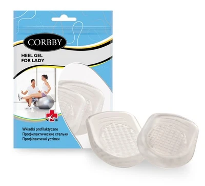 Schuheinlage Fersenkissen Einlegesohle Fersenkeil Corbby Heel Gel Fersenpolster - Bild 1 von 3