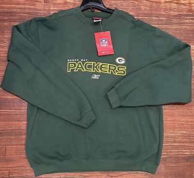 Suéter Green Bay Packers masculino tamanho grande bordado costurado logotipo gola redonda anos 2000 - Imagem 1 de 4
