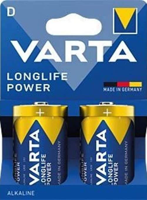Pile Alcaline Varta Longlife Power D – LR20 - blister de 2 piles