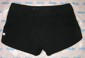 AUSGEZEICHNETE LULULULEMON SPEED SHORTS 4-WEGE STRETCH SCHWARZ INS 2,5" GRÖSSE 6 - Bild 1 von 2