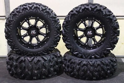 POLARIS SPORTSMAN 850 27" RIP SAW RADIAL ATV TIRE 14" HL4 WHEEL KIT POL1CA - Image 1 of 4