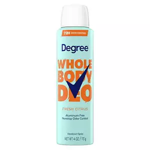 Whole Body Deodorant Fresh Citrus Spray for Women Aluminum Free 72H Odor Prot - Picture 1 of 5