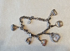 Vintage Y2K CITIZEN Eco-Drive Watch Bracelet w/Swarovski Crystal Purse Charms - Picture 1 of 5