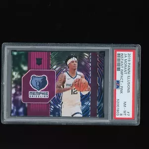 2019-20 Illusions Ja Morant Instant Impact Pink Rookie RC #22/25 PSA 8 Grizzlies - Picture 1 of 2