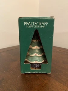 Nordic Christmas Pfaltzgraff Keramik Christbaum Glocke Ornament 1999 Box - Bild 1 von 7
