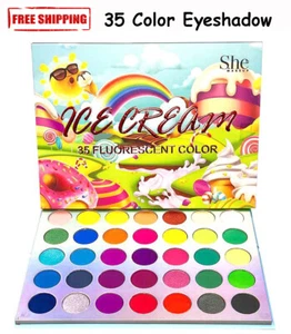 S.he Makeup Colorful Ice Cream 35 Color Fluorescent Shadow Palette - Picture 1 of 2