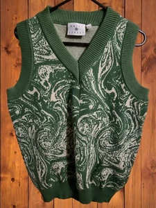 Daisy Street Vest Size 10 Sleeveless V Neck Polyester Knit Women’s Green - Picture 1 of 9