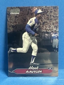 2024 Topps Stadium Club Chrome Hank Aaron Atlanta Braves #39 - Picture 1 of 5