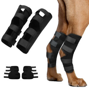 Dog Leg Brace Pair 2pcs Knee Cast Canine Support Rear Hock Joint Wrap Protector