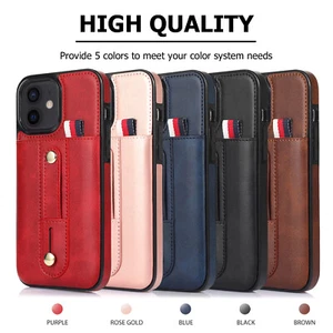 For iPhone 15 14 13 12 11 Pro Max PU Leather Hidden Wallet Card Slot Stand Case - Picture 1 of 68