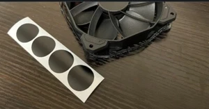 120mm 140mm Fan logo Blackout stickers. - Afbeelding 1 van 4