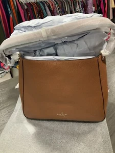 Kate Spade Leila Triple Compartment Leather Shoulder Bag.  Warm Ginger Bread NWT - Picture 1 of 9