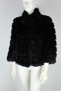 SUPERIOR PELZJACKE JACKE JACKET DAMEN SCHWARZ GR. SIZE 44 - Bild 1 von 7