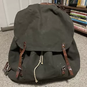 Schwedische Armee M39 Rucksack Canvas Leder Rahmenrucksack M39 Vintage WW2 Militär - Bild 1 von 24
