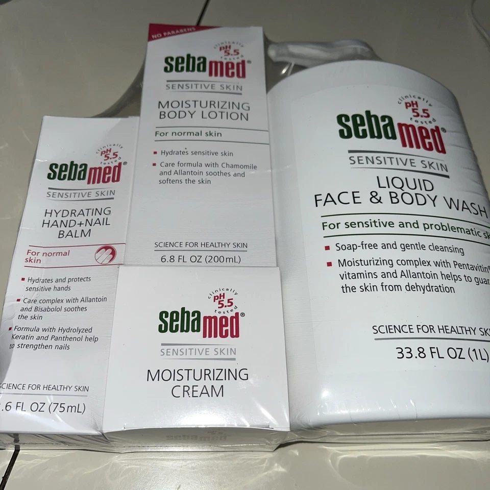 Jabón facial y corporal Sebamed, húmedo. Loción corporal, bálsamo de uñas para manos hecho en Alemania Foto 1 de 1