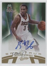 2010-11 Absolute Memorabilia Gold Spectrum Auto /99 Brandon Jennings #16 Auto